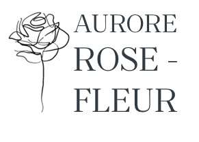 Logo Aurore Rose Fleur accompagné d'une fleur